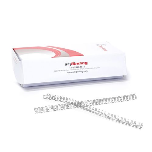 Silver 5/16 Inch 3:1 Pitch Twin Loop Wire - 100pk Image 6