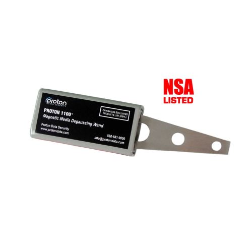 The Proton 1100 Magnetic Media Wand Degausser, an NSA-listed device for securely erasing data from magnetic media.