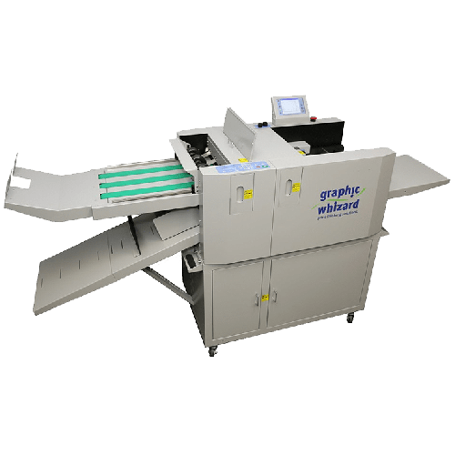 Graphic Whizard PT335-AKF Automatic Creaser and Folder, a high-performance machine designed for precise creasing and folding in print finishing solutions.