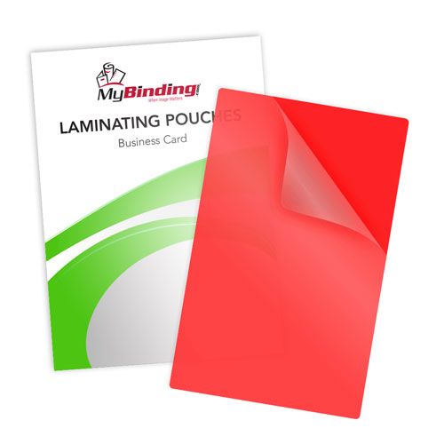 Red 10mil Business Card Laminating Pouches - 100pk Image 5