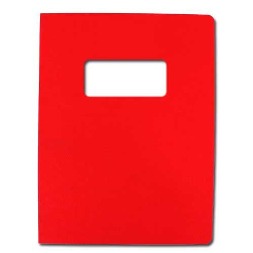 Red Leather Grain 8.75 Inch x 11.25 Inch Poly Covers With Windows (50 sets) Image 1