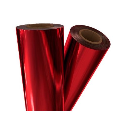 Red Metallic 24" x 500' Laminating Foil Image 1