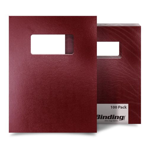 Maroon 8.5 Inch x 11 Inch Regency Leatherette Covers with Windows Image 2