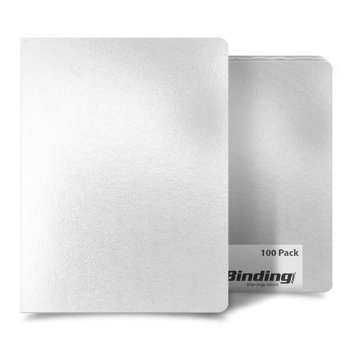 White 8.75 Inch x 11.25 Inch Regency Leatherette Covers - 100pk Image 1