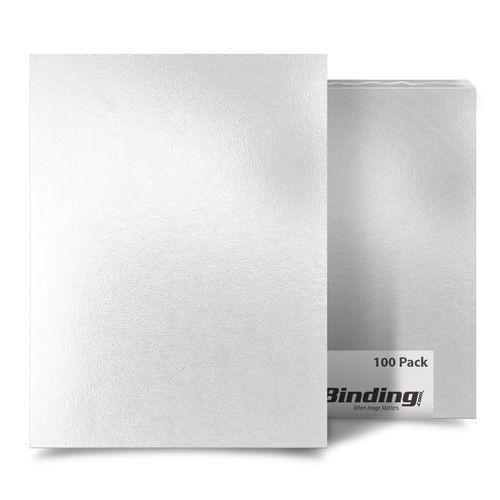 White 8.5 Inch x 14 Inch Regency Leatherette Covers - 100pk Image 1