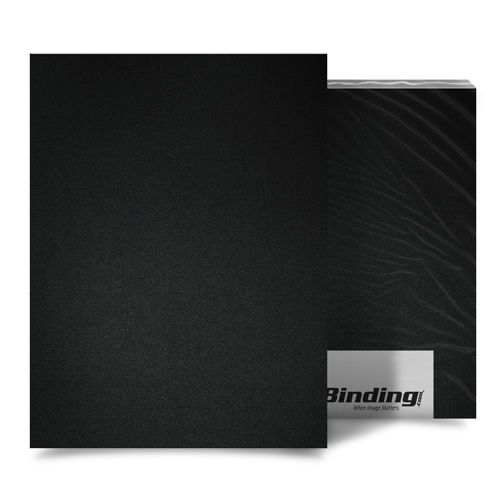 Black 16mil Sand Poly 8.5" x 11" Binding Covers [Unpunched] - 50pk Image 1