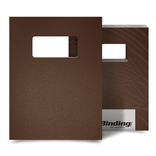 Light Brown 16mil Sand Poly 8.5 Inch x 11 Inch Covers with Windows - 25sets Image 1