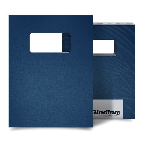 12mil Navy Sand Poly 8.5 Inch x 11 Inch Covers With Windows (100 sets) Image 1