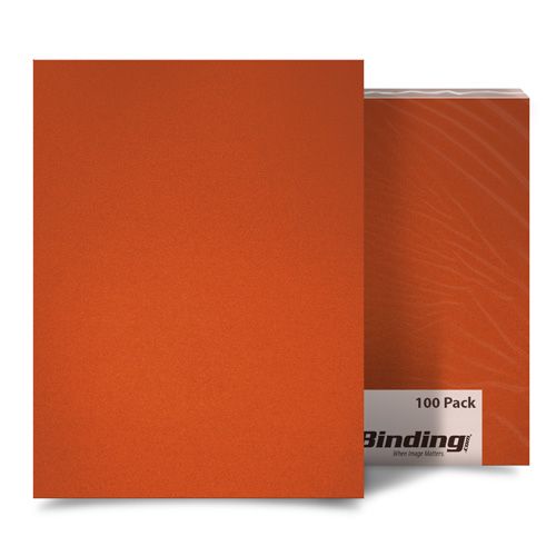 Orange 23mil Sand Poly 8.5 Inch x 14 Inch Binding Covers - 25pk Image 1
