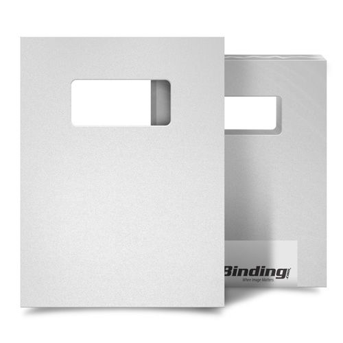White 23mil Sand Poly 8.5 Inch x 11 Inch Covers with Windows - 25sets Image 1