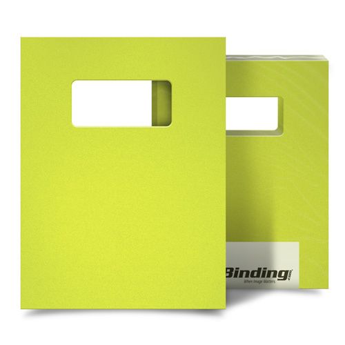 Yellow 35mil Sand Poly 9 Inch x 11 Inch Binding Covers with Windows - 25 Sets Image 1