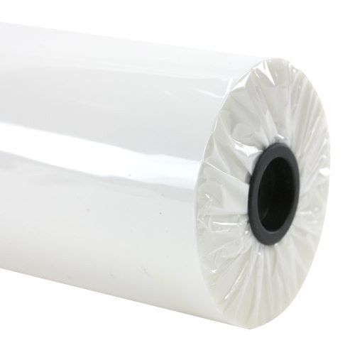 A roll of 1.5 Mil Premium School Laminating Film with a clear, glossy finish and a black core.