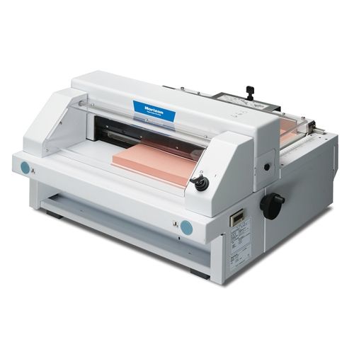 A Standard PC-P430 Electric 17" Desktop Paper Cutter designed for precise and efficient cutting of paper stacks in an office setting.