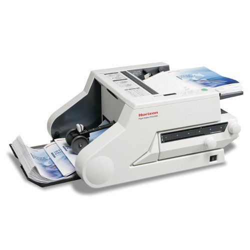 Standard PF-P3110 Dial-A-Fold Desktop Paper Folder efficiently folding stacks of paper with a compact design.