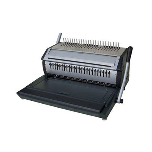 Tamerica Versabind Modular Manual Binding Machine with a sleek, black and silver design.