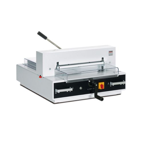Formax Cut-True 23S 17" Electric Paper Cutter with manual lever and safety shield for precision cutting.