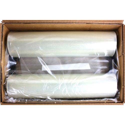 A boxed Xyron 1200 Two Sided Laminating Cartridge 100', showing two rolls of laminating film wrapped in plastic.