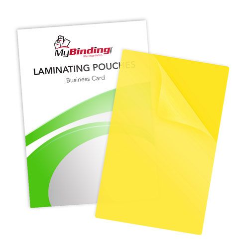 Yellow 10mil Business Card Laminating Pouches - 100pk Image 6