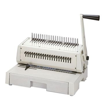 Tamerica / Tashin 210PB Plastic Comb Binding Machine with a manual lever and comb slots for binding documents.