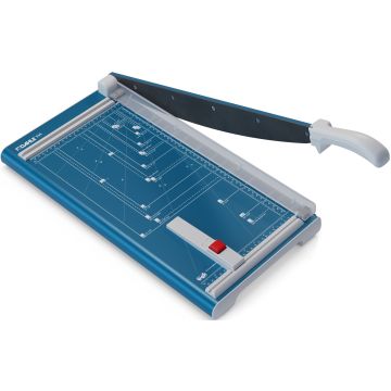 Dahle Model 534 Professional 18 Inch Guillotine Paper Cutter with a precision cutting guide and ergonomic handle for accurate and easy paper trimming.