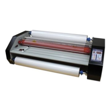 Akiles ProLam R27 Heavy Duty 27" Roll Laminator machine with dual rollers and control panel for professional laminating.