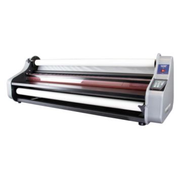 A Dry-Lam CL-27PR 27" Element Series Professional Roll Laminator, showcasing its sleek design with dual rollers for efficient lamination.