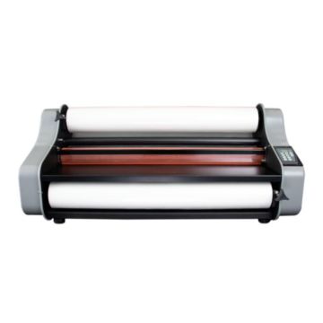 A Dry-Lam CL-27DX 27" Element Series Deluxe Roll Laminator, featuring two rollers for efficient lamination of large documents or materials.