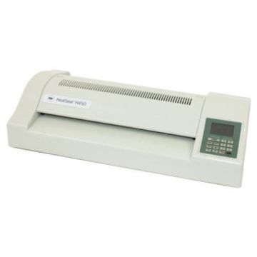 A GBC Heatseal H450 13" Professional Laminator, featuring a compact design with a digital control panel on the right side.