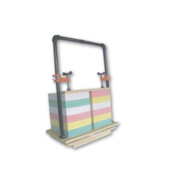 Lassco Wizer W175 Ultra II Padding Press holding a stack of colorful paper sheets, designed for efficient padding and binding tasks.