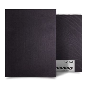 A 100-pack of Black Linen Binding Covers, featuring a textured black surface designed for professional document binding.