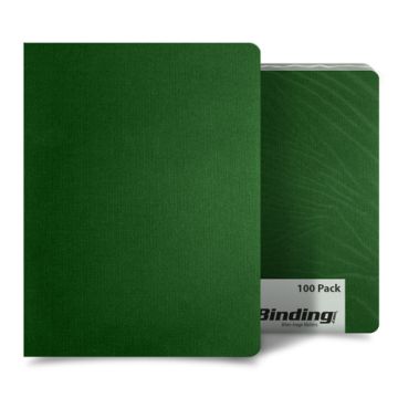 A 100-pack of Dark Green Linen Binding Covers with a textured surface, designed for document protection and professional presentation.