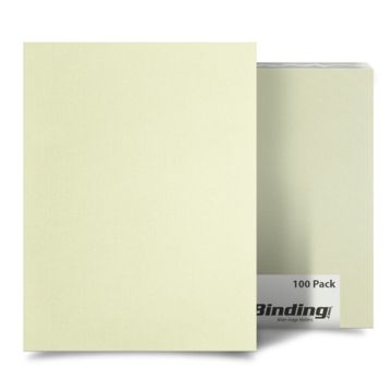 A 100-pack of Ivory Linen Binding Covers, featuring a textured, soft ivory color.