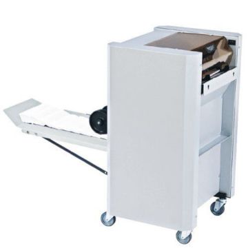 MBM Sprint 3000 Booklet Maker on wheels with a folding output tray, designed for efficient booklet production.