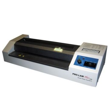 A Pro-Lam Plus 330 Akiles Pouch Laminator, featuring a dual heat system for efficient document lamination.