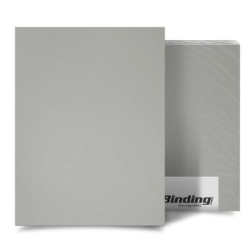 Light Gray 16mil Sand Poly Binding Covers in a stack, displaying their smooth and professional finish.