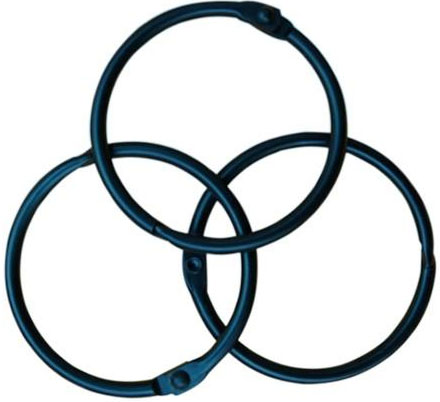 BLACK METAL LOOSE LEAF RINGS 