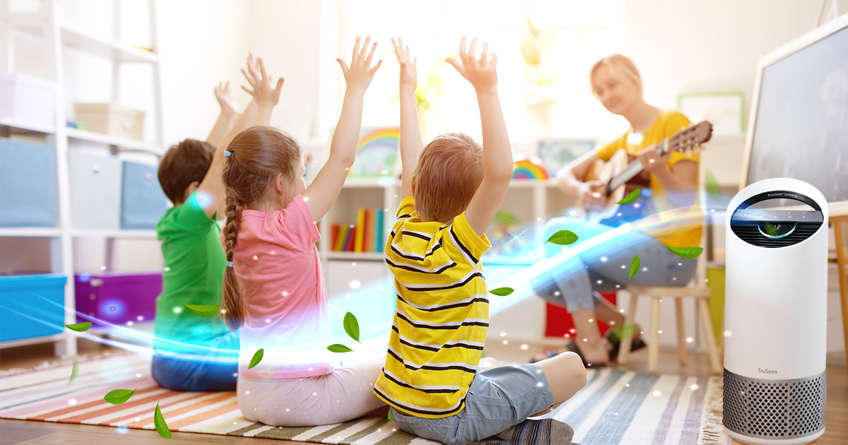 Air Purifier cleansing the air in the classroom