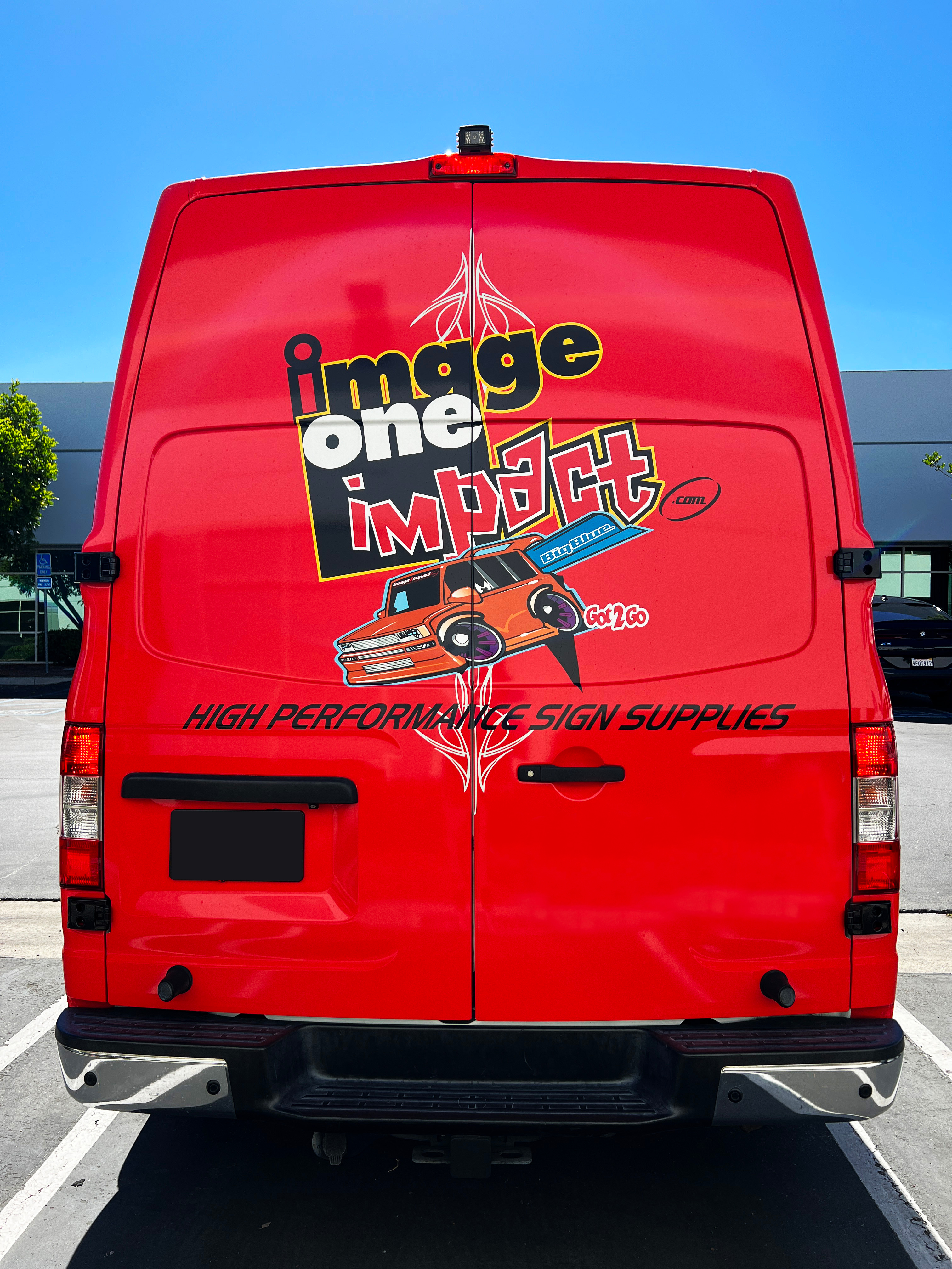 ImageOne Impact van with brand decal