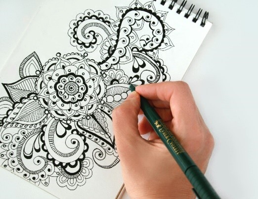 Drawing a pen illustration