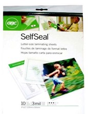 GBC Self Seal Laminating Pouches