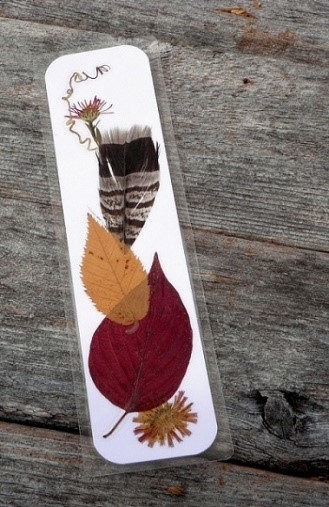 Custom bookmark laminated with packing tape