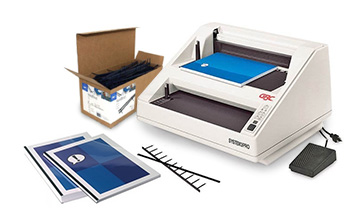 velobind machine and supplies