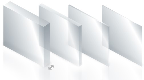 chart showing different thicknesses of laminate